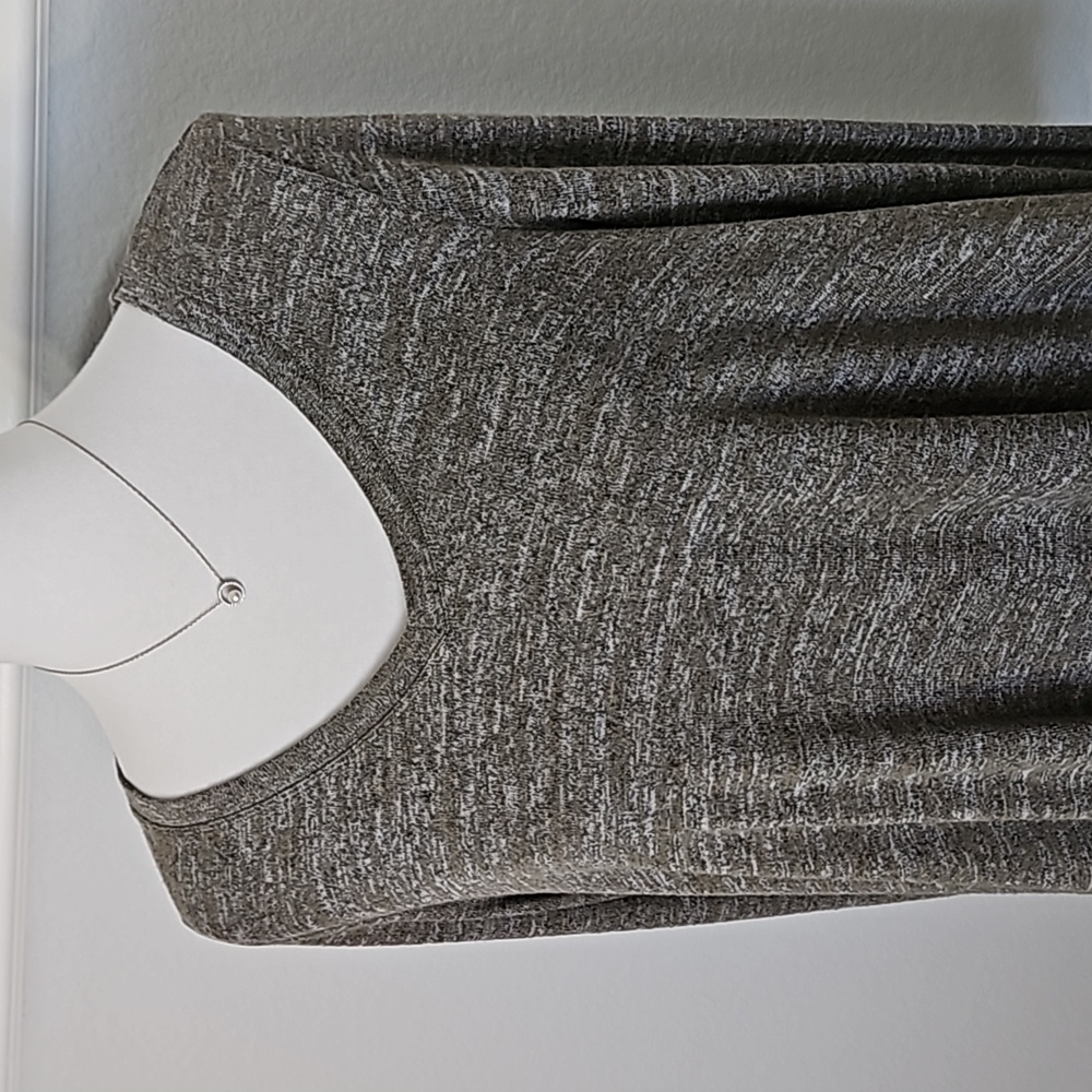 Aerie Long Sleeve Tight Knit Flowy V-neck Top Heather Green XS - Picture 9 of 13
